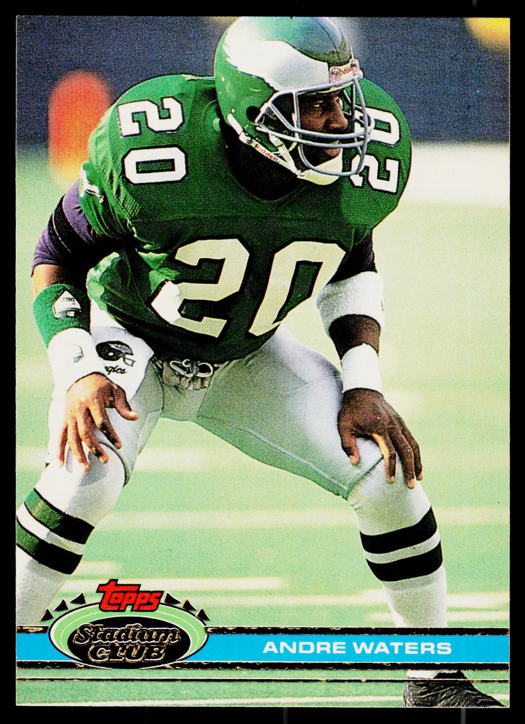 Andre Waters, 1991 Stadium Club, #42, Philadelphia Eagles,