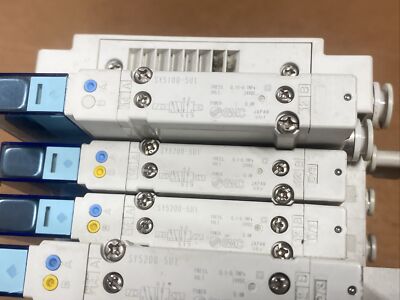SMC 7 Valve Bank EX260-SMJ1 (6) SY5200-5U1 + (1) SY5100-5U1 + (4