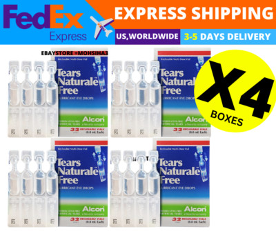 4X ALCON TEARS NATURALE FREE 32 Vial 0.8ml LUBRICANT EYE DROPS RELIEVER
