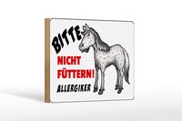 Holzschild Hinweis 18X12 Cm Bitte Nicht FüTtern Pferd Deko Schild