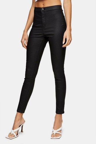 topshop leather look jeans