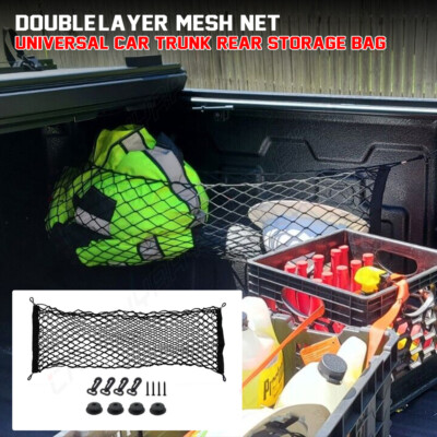 CHUSYYRAY Envelope Trunk Cargo Net For Toyota Sequoia 2001-2007 – Black, Elastic, 5 Yr Warranty