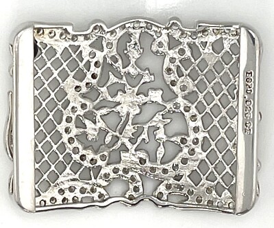 Joseph Esposito Belt Buckle925 Espo Cz Floral Motif Designer  display picture 1