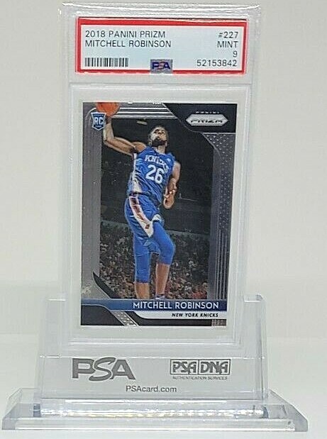 2018 PRIZM MITCHELL ROBINSON SP RC #227 PSA 9 MINT ROOKIE CARD KNICKS NICE!
