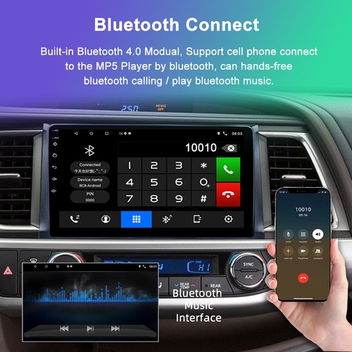 Fit For Toyota Highlander 2014-2018 Android 13 Car Stereo Radio GPS Navi CarPlay - Picture 7 of 13