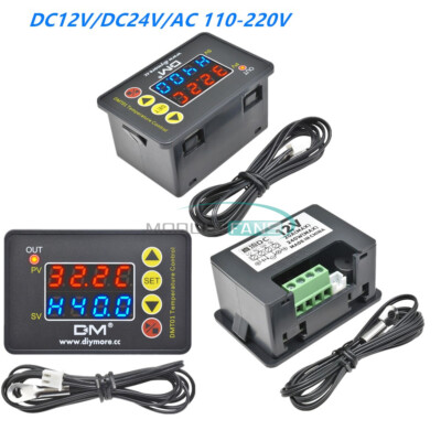 12V/24V/110-220V Digital Microcomputer Temperature Controller Thermostat Sensor