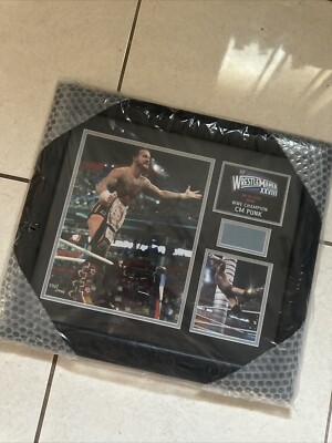 Cm Punk Signed Plaque WrestleMania 28