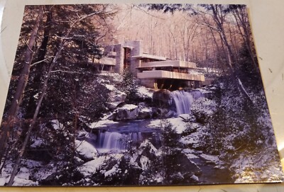 Fallingwater in Winter Frank Lloyd Wright Architect House PA Postcard South West