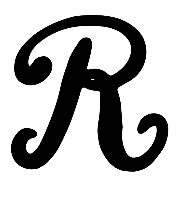 R Monogram Letter Initial Fall Font Vinyl Decal Sticker For Home Cup Wall a1813