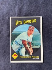 Beautiful pack fresh 1959 Topps  Est MT Q (9oc)  #503 Jim Owens #1