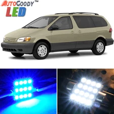 Premium Blue LED Lights Interior Package Kit For Toyota Sienna 1998-2003 + Tool