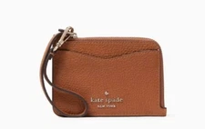 New Kate Spade Leila Small Card Holder Wristlet Warm Ginger WLR00398 $119