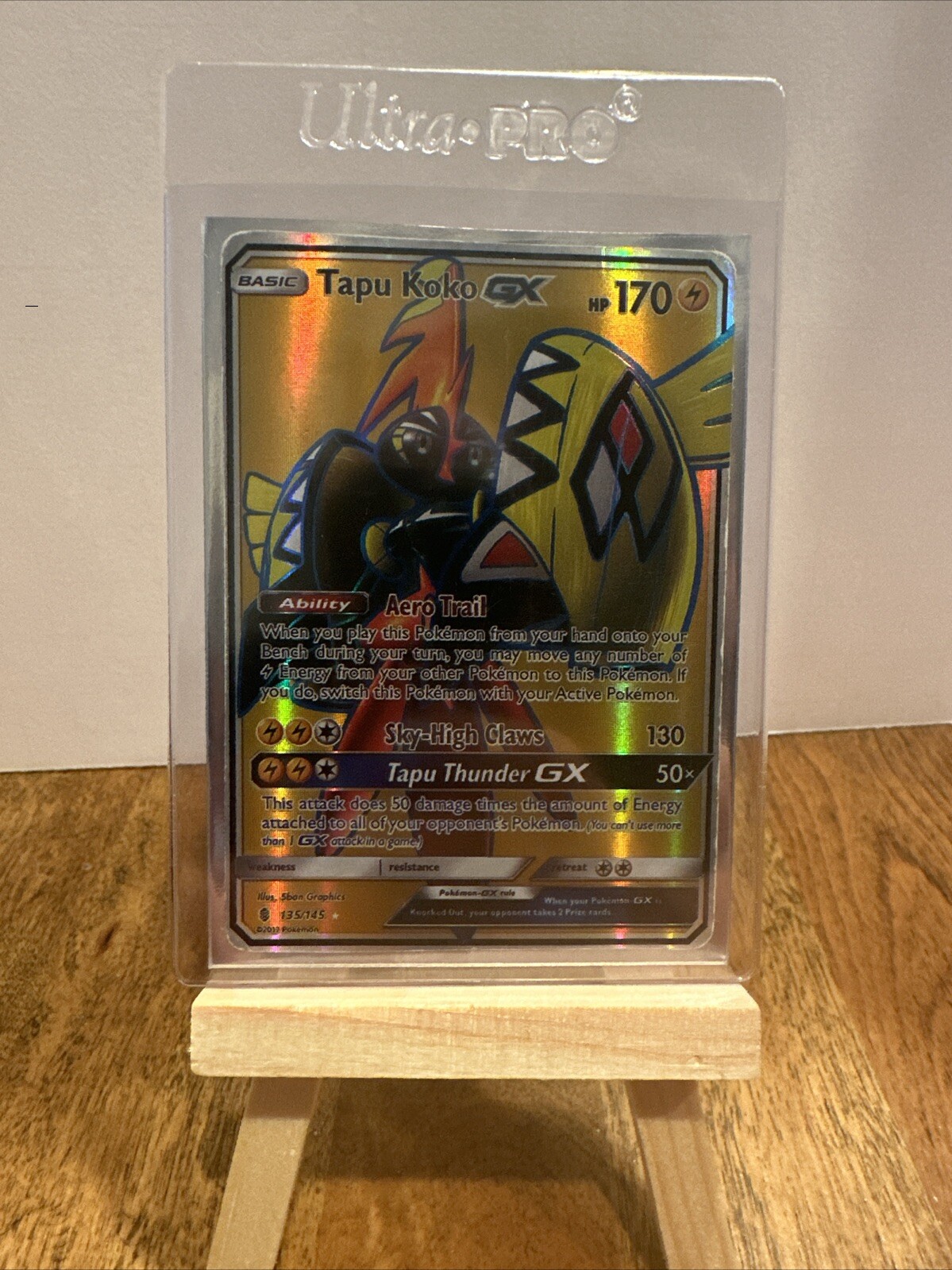 Pokémon TCG Tapu Koko GX Guardians Rising 135/145 Holo Full Art Ultra Rare NM