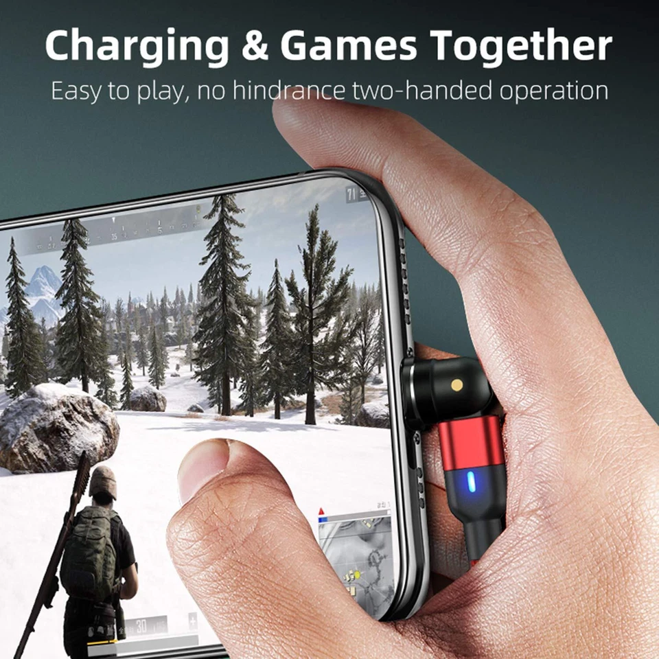 Lote Cable Cargador Magnético Giratorio 180°+360° Teléfono Carga Rápida Tipo C Micro USB Foto 4 de 4