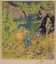 Gustave Baumann  : Rio Pelos : 13x19 Canvas Art Print