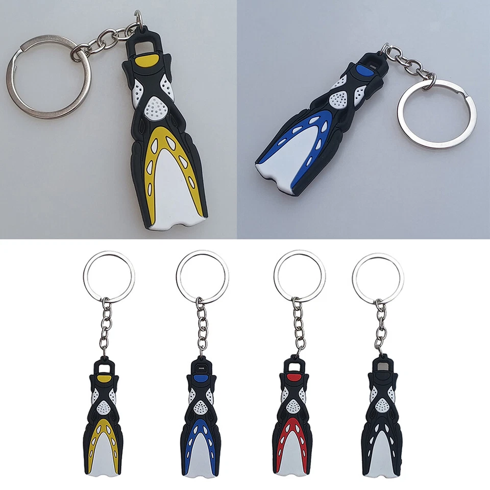 Scuba Flipper Tauchflossen Keychain Schlüsselanhänger Halter für Boot Tote Bag