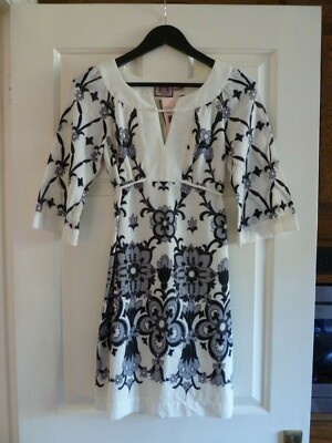 ladies designer dresses ebay JUICY COUTURE LADIES DESIGNER DRESS - ANGEL BLACK ABIGAIL PRINT - TAGS  ATTACHED