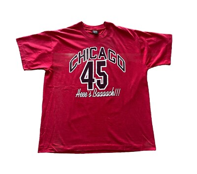 VTG 90s Screen Stars Michael Jordan Im Back 45 Tee Chicago Bulls Single Stitch