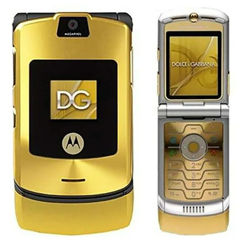 Dolce & Gabbana Motorola 携帯電話 ゴールド Motorola RAZR V3i Gold Dolce & Gabbana D & G Unlocked , Same day