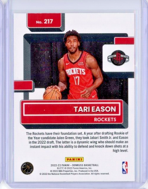 その他 22-23 Panini donruss tari eason auto /99 Tari Eason /99 Auto. Donruss Rated Rookie 2022-23 Panini | eBay