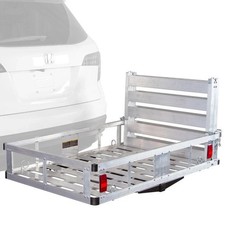 Elvate Outdoor 48 Aluminum Hitch Cargo Carrier With Ramp 500 Lb Capacity New Elvate Outdoor 48 Aluminum Hitch Cargo Carrier With Ramp 500 Lb Capacity New