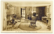 Haverhill MA The Kitchen Whittier's Birthplace RPPC Postcard Massachusetts