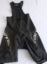 Rennradhose Gr.L Carver in Schwarz mit Trägern