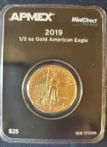 Apmex Mint Direct 2019 1/2 Oz Gold American Eagle Coin