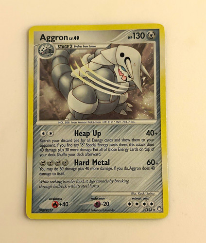 The Pokémon Company Aggron 1/123 Mysterious Treasures Holo Rare 130 HP