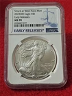 2023(W) Silver Eagle Dollar ASE NGC MS 70 STRUCK AT WEST POINT MINT  ER  #T1246
