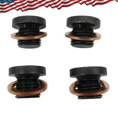 #ad #ad For Audi Volkswagen Porsche Pack 4 M14x1.5 Steel Engine Oil Drain Plug Screw $25.59