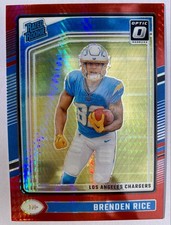 2024 Panini Donruss Optic - Rated Rookie Brenden Rice #213 Red Hyper Prizm (RC)