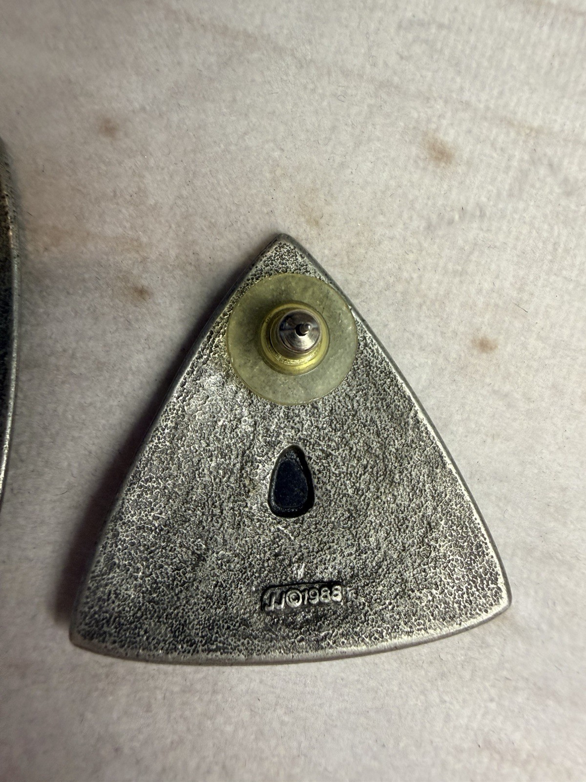 Vintage 1980s Large Triangle Statement Earrings T… - image 4