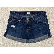 Hudson Jeans Croxley Mid Rise Cuffed Denim Sh...