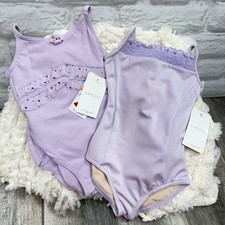 Capezio Girl  s Princess Purple Leotard Ballet Tutu Dance Ruffled Set 2T-4T New