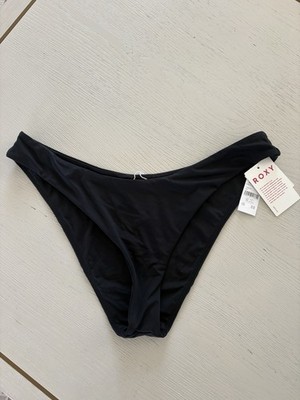 Roxy womens Classics Solid Classics Regular High Leg Bikini Black Bottom XL