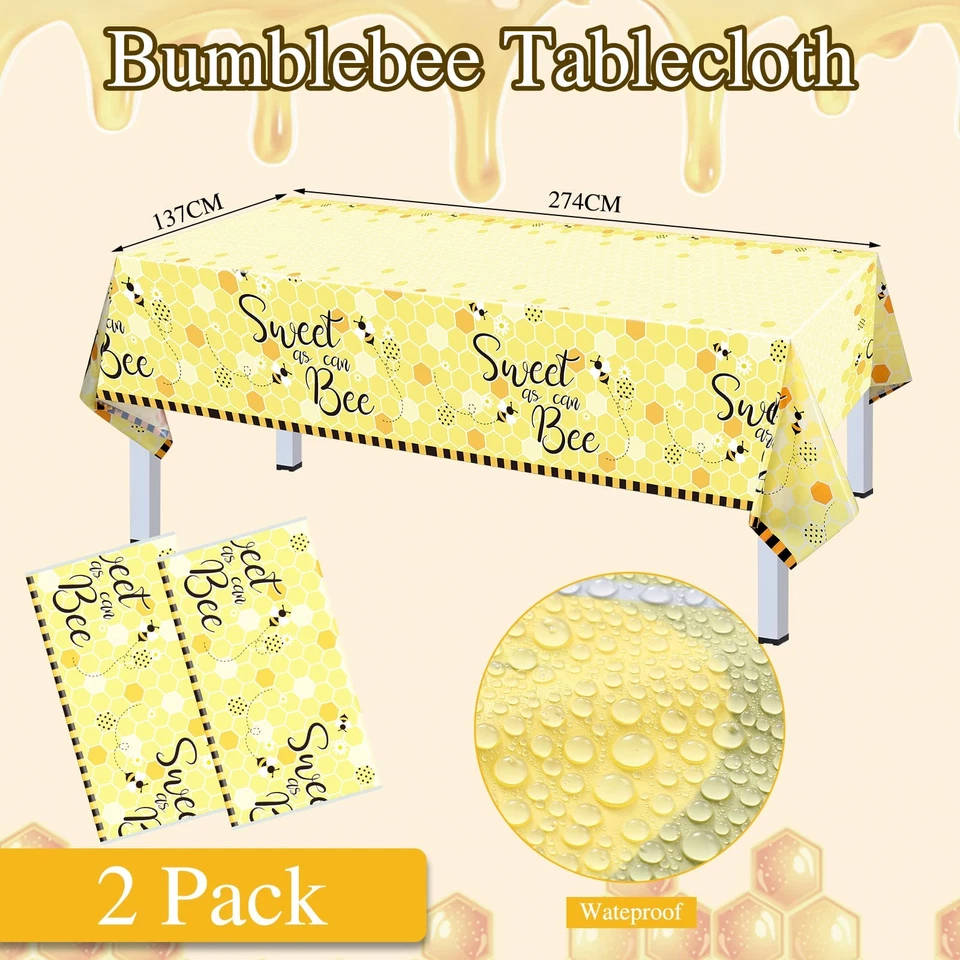 170 piezas platos y servilletas de abeja suministros de fiesta dulces como pueden abeja baby shower se... Foto 4 de 4