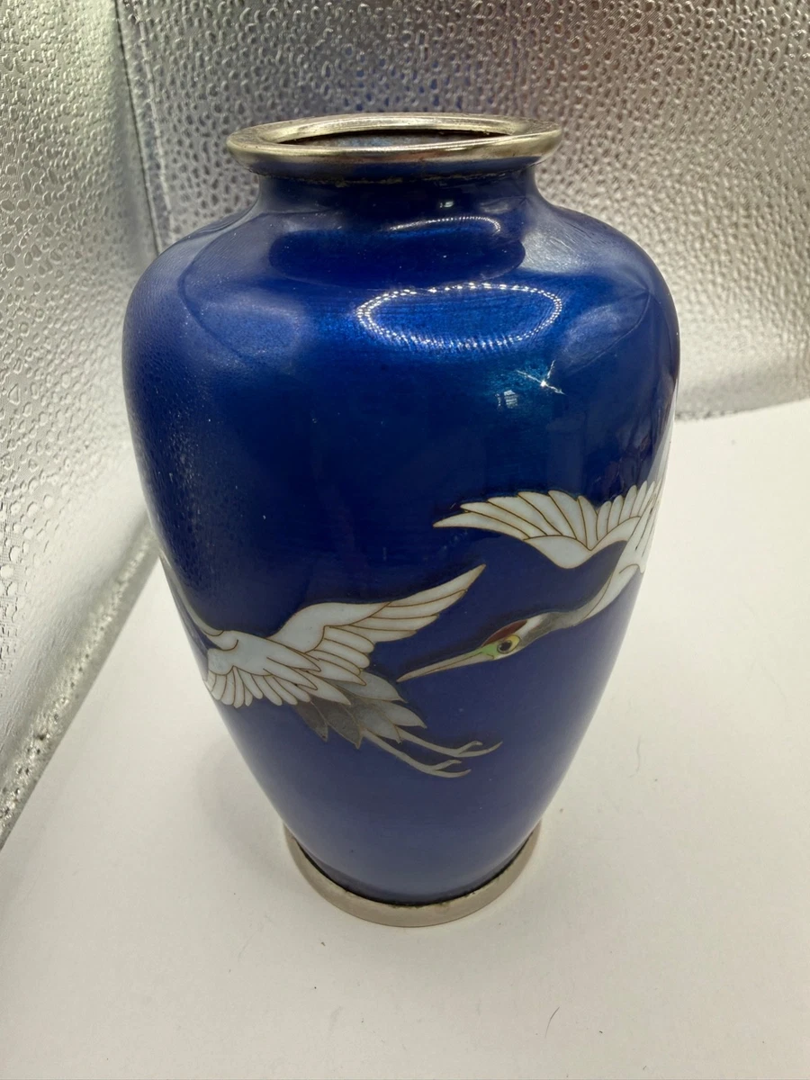 蓝色复古原始后1940 年日本花瓶| eBay
