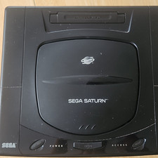 SEGA Saturn Black PAL Console MK-80200-50 w 2 Controllers SCART