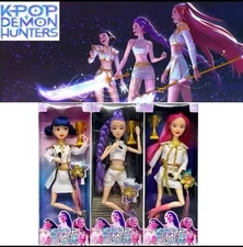 3 Anime K-pop Demon Hunters Dolls 11.5”Buy by 12/10 and get 3 free doll stands.