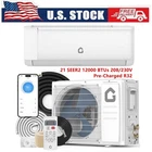 12000Btus Mini Split Air Conditioner with Heat Pump 21 SEER2 1 Ton Inverter AC