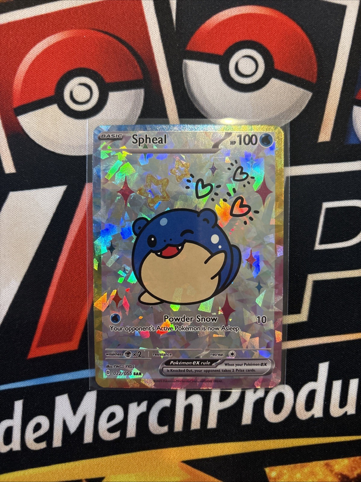 Spheal: 022/055 Cracked Ice Holo - Fan Art Pokemon TCG Special Art Rare