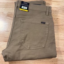 Jachs New York Men  s Straight Fit Flex Waistband 5-Pocket Pants Tan Size 32X32