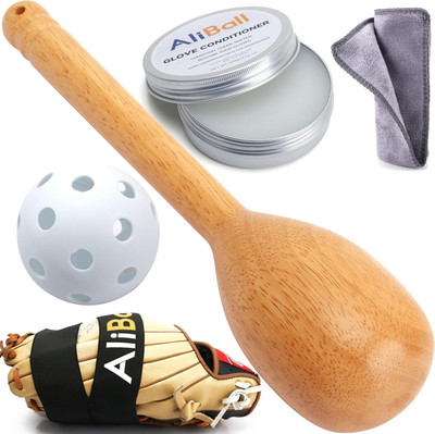 Heavy Baseball Glove Break-In Kit - Real One-Piece Solid Construction, Mallet, C