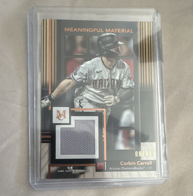 Topps 2024 Museum Collection Corbin Carroll Meaningful Material Relic /49 Copper