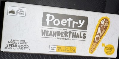 Exploding Kittens Poetry for Neanderthals Word Card Game New In Box, Sealed