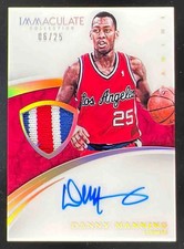 2014 Immaculate Collection Patches Jersey Number #33 Danny Manning Auto /25