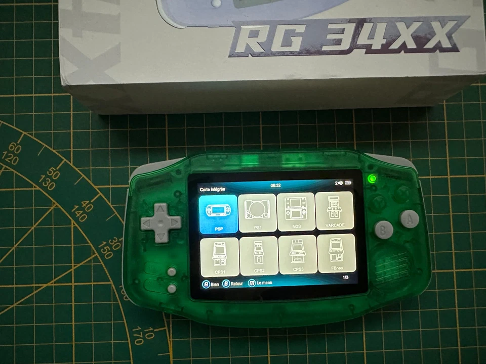 Console Anbernic RG34XX Verte Transparente 64Go (5000 Jeux) - Style GBA - Photo 2/4