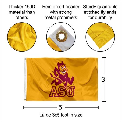 Gift Arizona State Sun Devils Flags | ASU Banners | Sun Devils Decorative Graduation Banner
