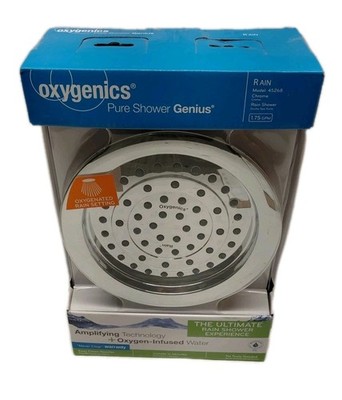 Oxygenics Chrome Rain Shower Head Ultimate Model #45268 NEW
